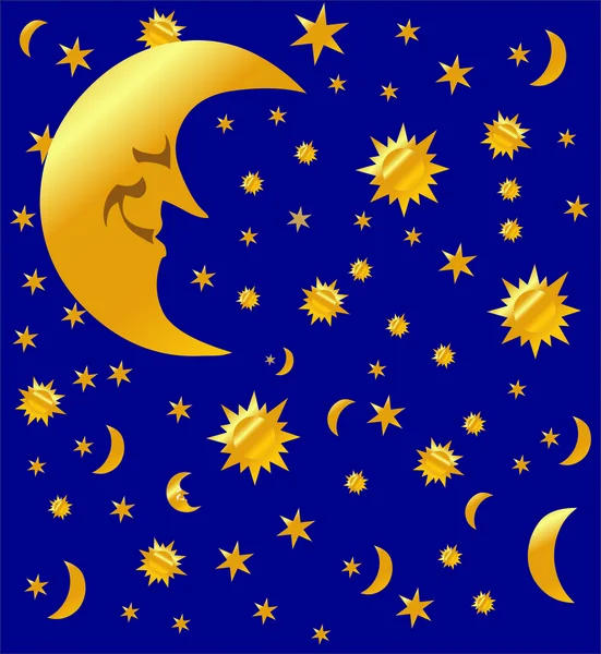 Ночное небо, вектор — стоковый вектор
