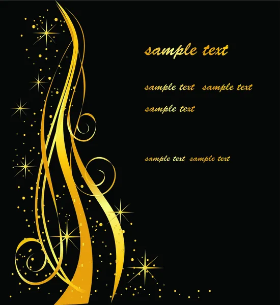 Elegant vector black and gold background Vector Graphics