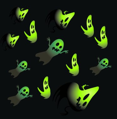 Cartoon ghosts clipart