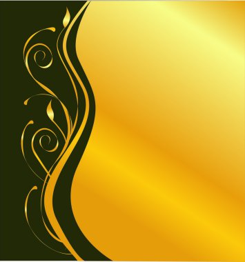 Elegant vector black and gold background clipart