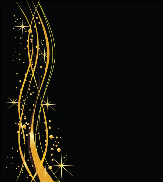 Glossy vector black and gold background Vector Graphics