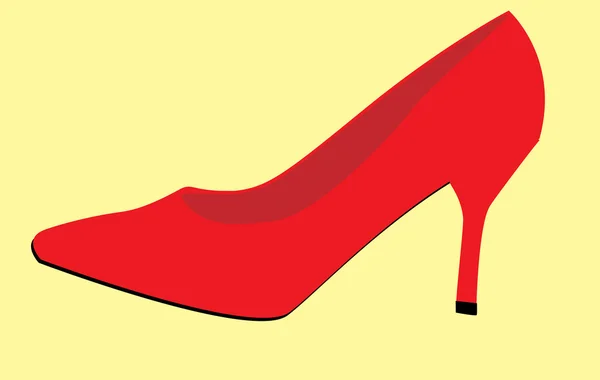 Buty klasyczne czerwone damskie — Wektor stockowy