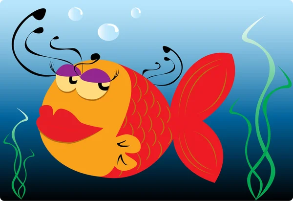 Çok komik balık — Stok Vektör