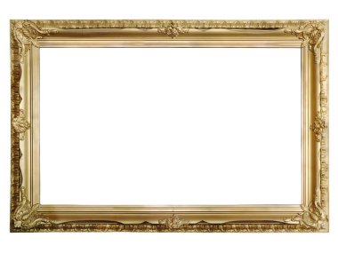 Antique golden picture frame clipart