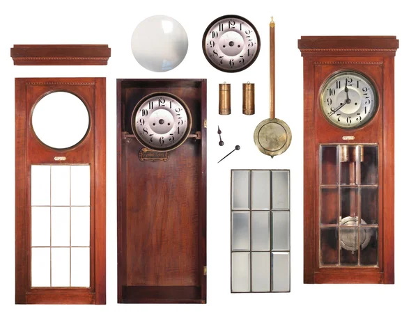 Antique pendulum clock parts — Stock Photo, Image