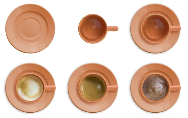 Coffee cup ocher set — Stock Photo, Image