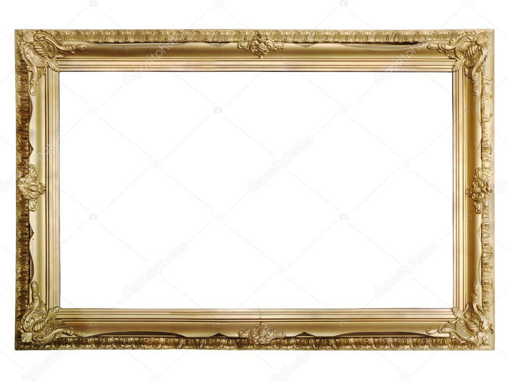 Antique golden picture frame