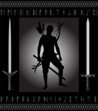 Fantasy hunter clipart