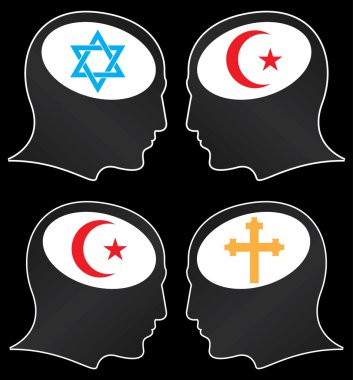 Brains of religious fanatics clipart