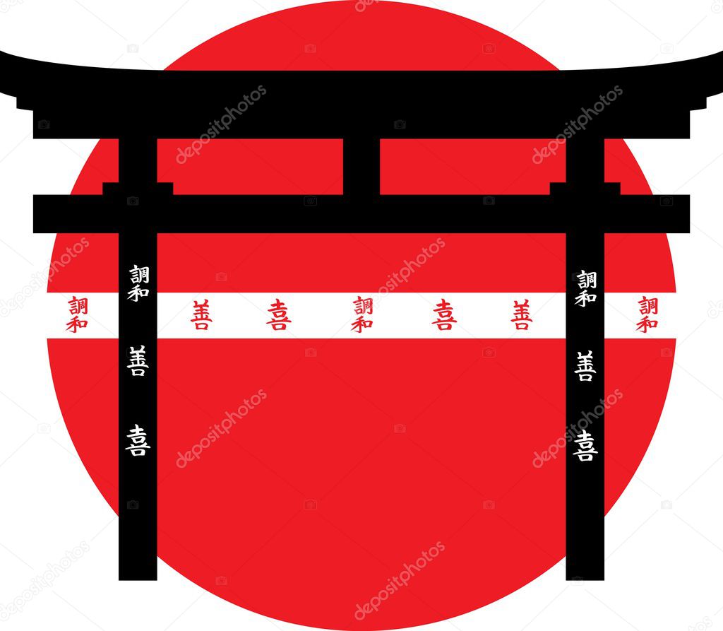 Traditional Japanese Torii gate