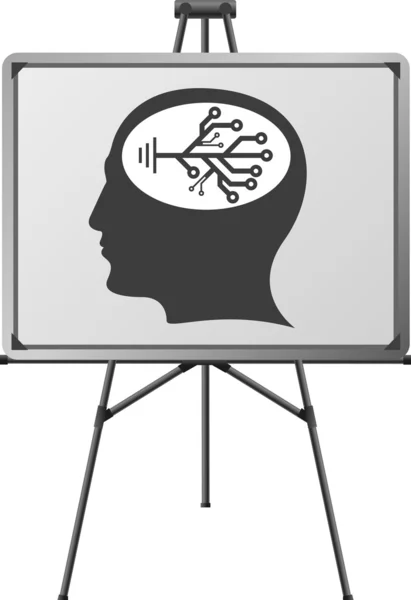 Electronic brain of a man — Stock Vector