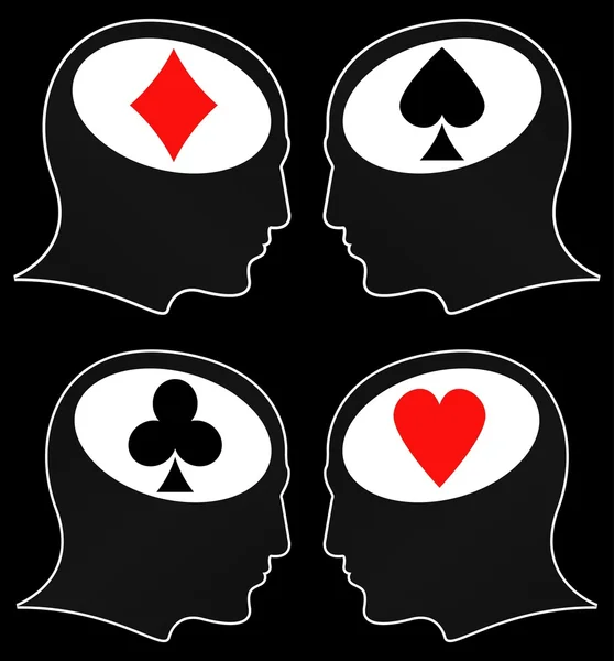 Mozky hráčů — Stockový vektor