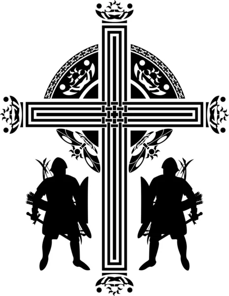 幻想十字军十字架。第一个变形 — 图库矢量图片