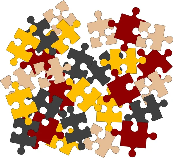 Puzzleteile — Stockvektor