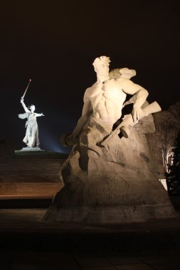 The famous monument of World War II in Volgograd clipart