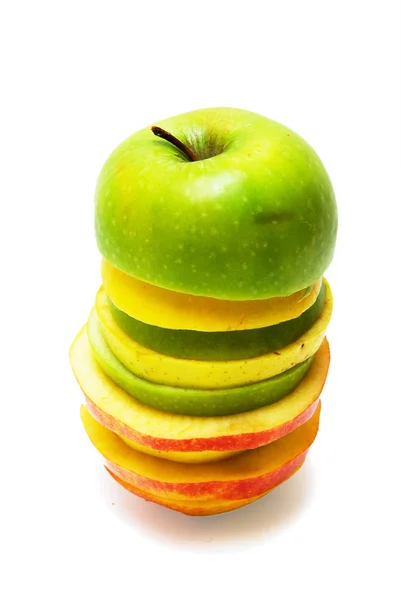 Jablko ovoce s řez — Stock fotografie