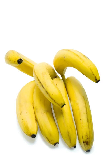 Banda bananów izolowanych na białym tle — Zdjęcie stockowe