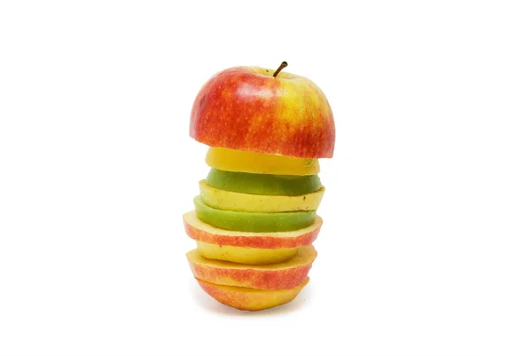 Jablko ovoce s řez — Stock fotografie
