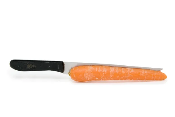 Zanahoria aislada sobre un fondo blanco — Foto de Stock