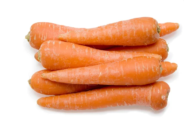 Morot färsk grönsak grupp på vit bakgrund — Stockfoto
