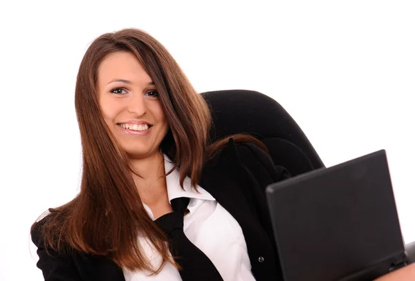 Pleased businesswoman — Stock Photo, Image