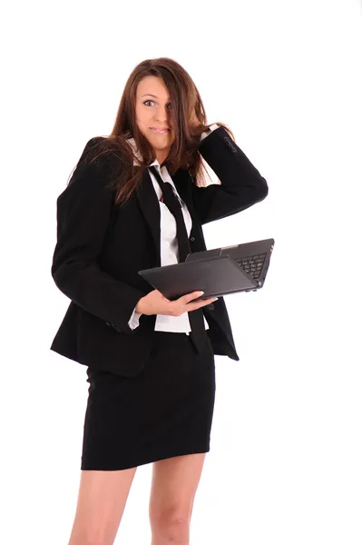 Disconcerted businesswoman — Stock Photo, Image