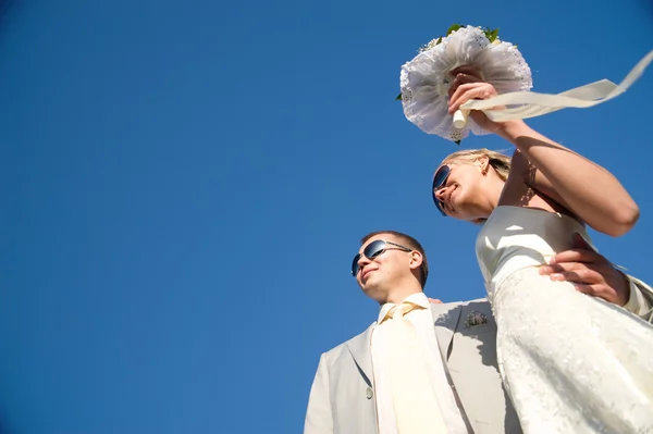Весілля пари — стокове фото