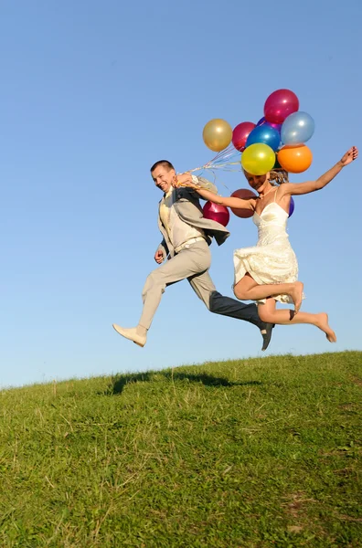 Bruiloft springen — Stockfoto