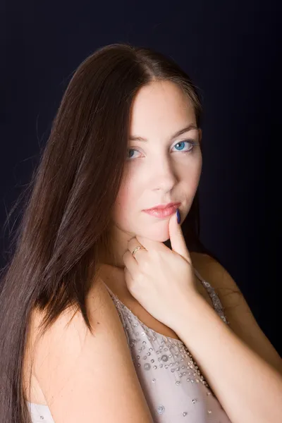Dívka s modrýma očima — Stock fotografie