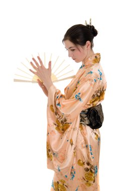 The girl in a kimono