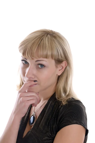 Portrait of the thoughtful blonde — Stock Photo, Image