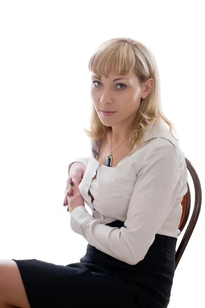 Portrait on a chair — Stock Photo, Image