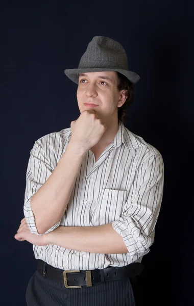 Muž v klobouku — Stock fotografie