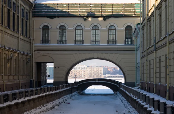 冬冬の運河 — ストック写真