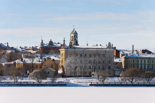 Winter Vyborg. Neve nos telhados — Fotografia de Stock