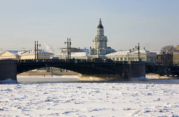 Зимний мост — стоковое фото