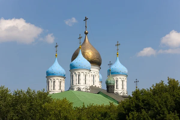 Cúpulas do mosteiro de Novospassky — Fotografia de Stock