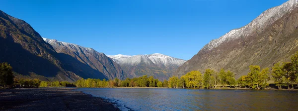 Panorama of the mountain river — Stock Photo, Image