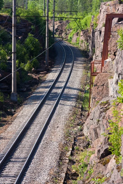 鉄道のターン — ストック写真