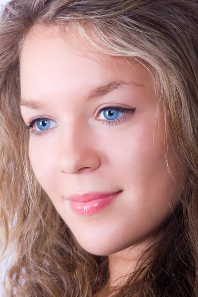 Flicka med blå ögon — Stockfoto
