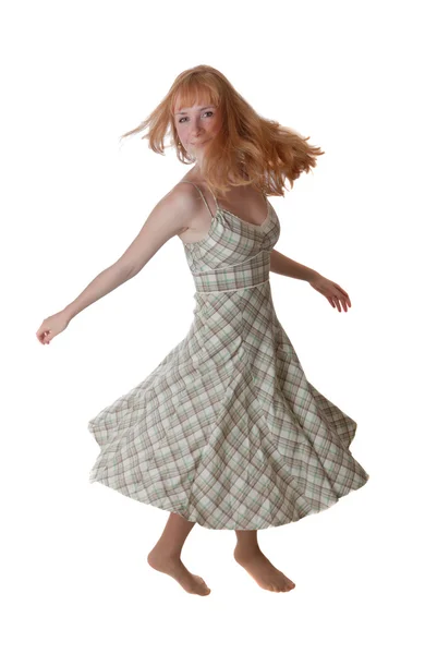 The girl dances — Stock Photo, Image