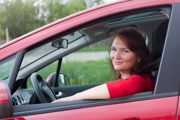 Portrait in the car — Stock Photo, Image
