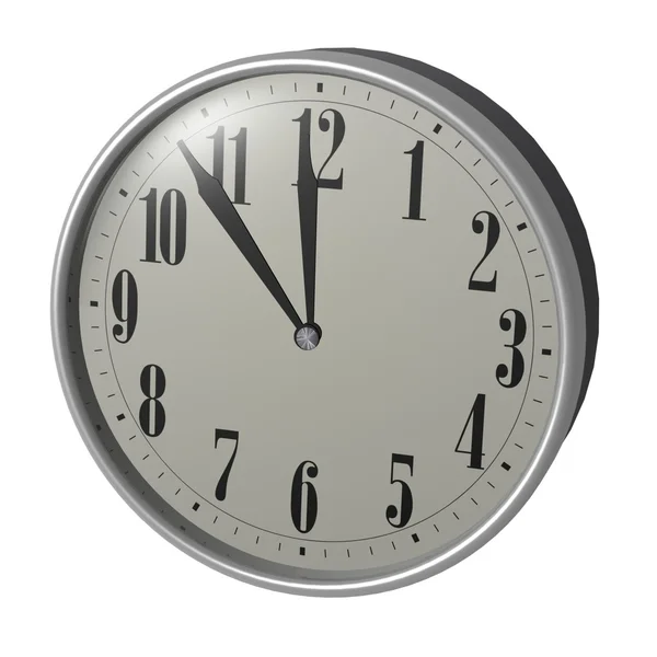 3D retro clock on white — Stock Photo, Image