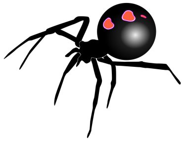 Black widow clipart