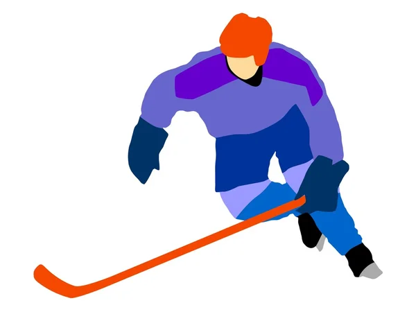 Хоккеист — стоковый вектор