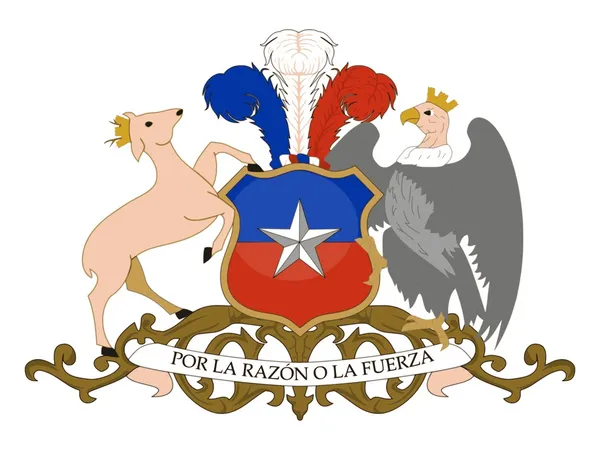 智利的徽章 — 图库矢量图片
