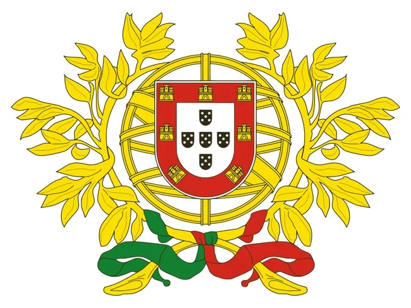 Brasão de armas de Portugal — Vetor de Stock