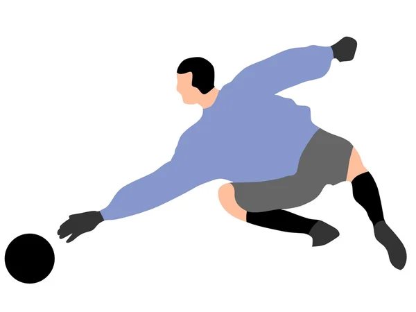 Gardien de but de football — Image vectorielle