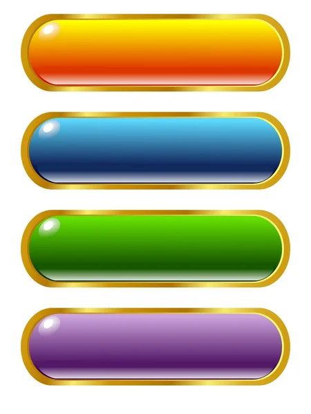 ベクトル色、長いボタンのセット — ストックベクタ