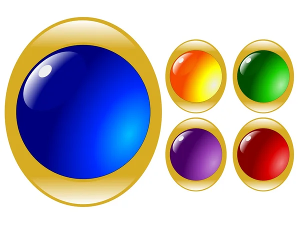 Conjunto de botões de mídia coloridos — Fotografia de Stock Grátis